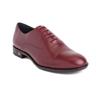 burgundy versace loafers