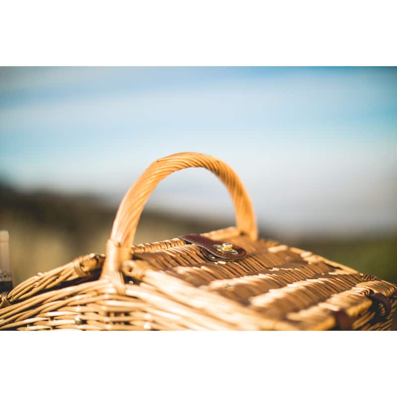Picnic Time Piccadilly Picnic Basket, (Red & White Plaid Pattern) - N/A