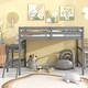 preview thumbnail 3 of 19, Full Size Wood Loft Bed with Platform and Ladder