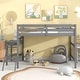 preview thumbnail 3 of 5, Gray Pine Wood Loft Bed with Platform, Ladder, Safety Rails, Easy Assembly