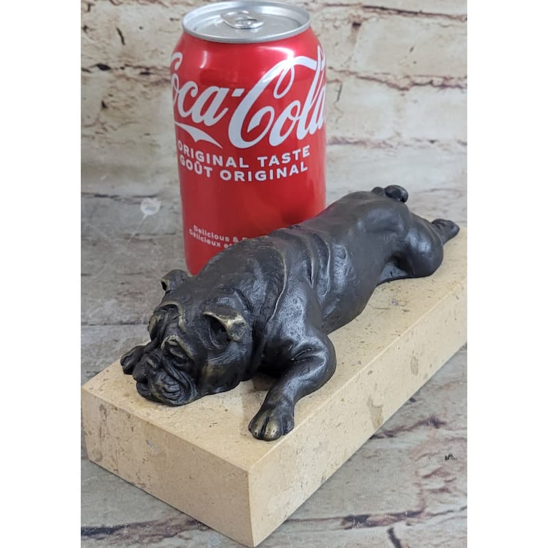 Art Deco English Imitative BullImitative dog Imitative Dog 100 Percent Solid Bronze Sculpture Statue Home Decor