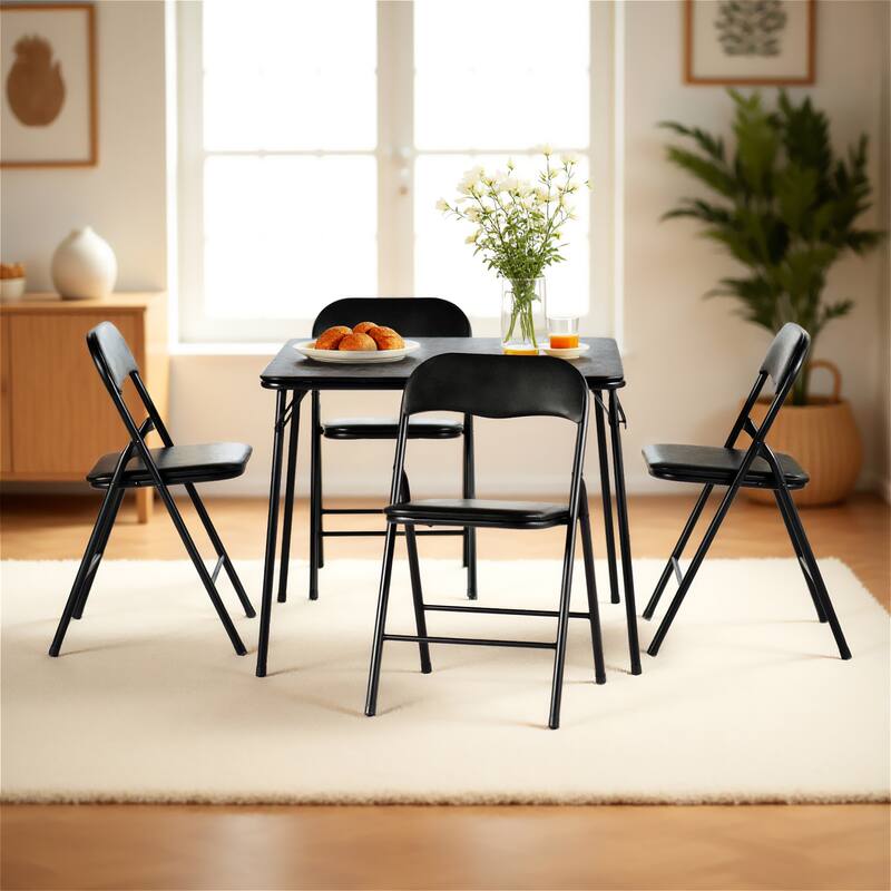 Homy Casa Black Folding Dining Set, for Kitchn, Pinic