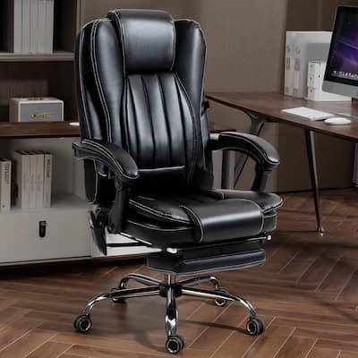Comfortable Massage Office Chair with Heat and Footrest for Ultimate Relaxation and Productivity.
