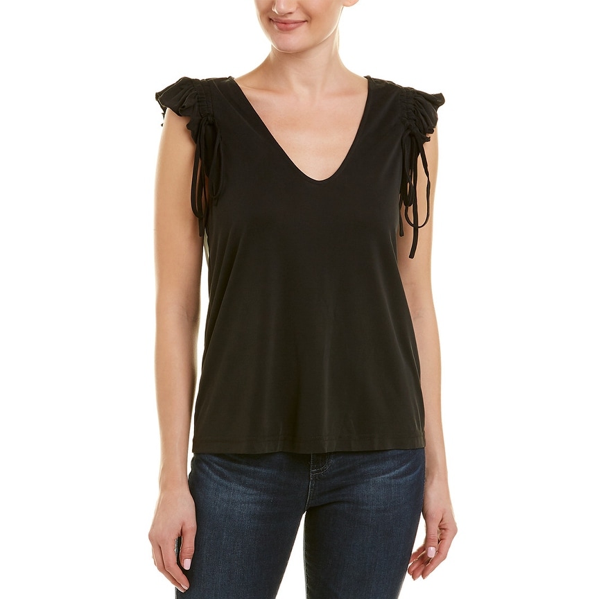 Ella Moss Womens Loera Tie Waist Top with 3//4 Sleeves