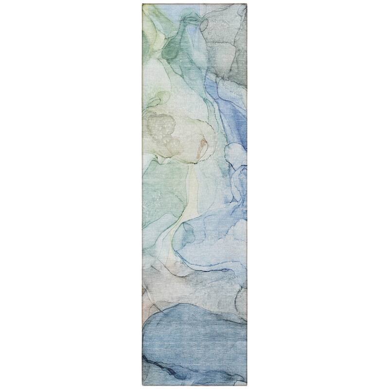 Dava Contemporary Abstract Weather Resistant Versatile Elegance Outdoor Rug