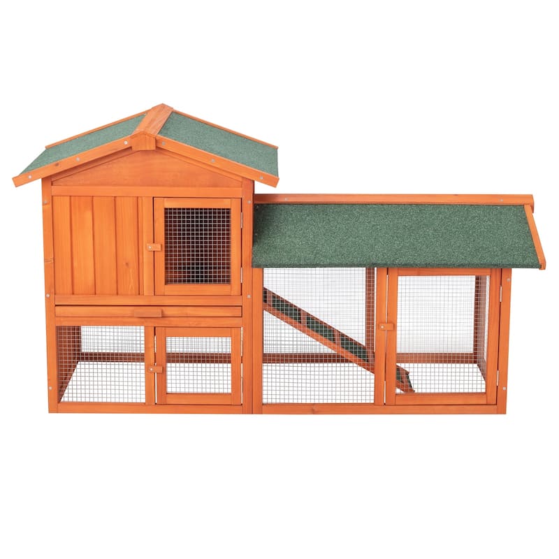 61" Fir Wood Outdoor Garden Cage with Lightweight Strong Wire Panels for Small Animal