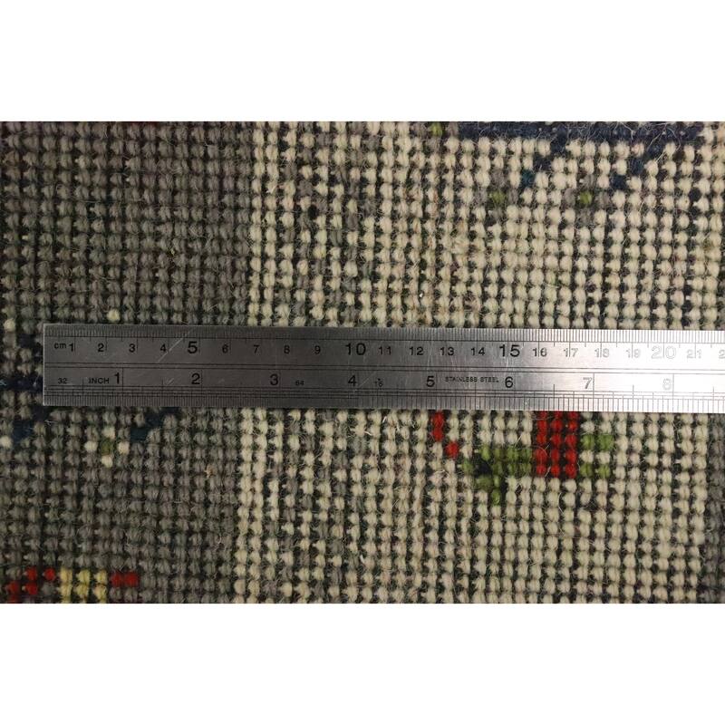 Hand Knotted Oriental 100% Wool Carpet Tribal Animal Pictorial Multi-Colored Gabbeh Area Rug - 1' 4'' X 1' 4''