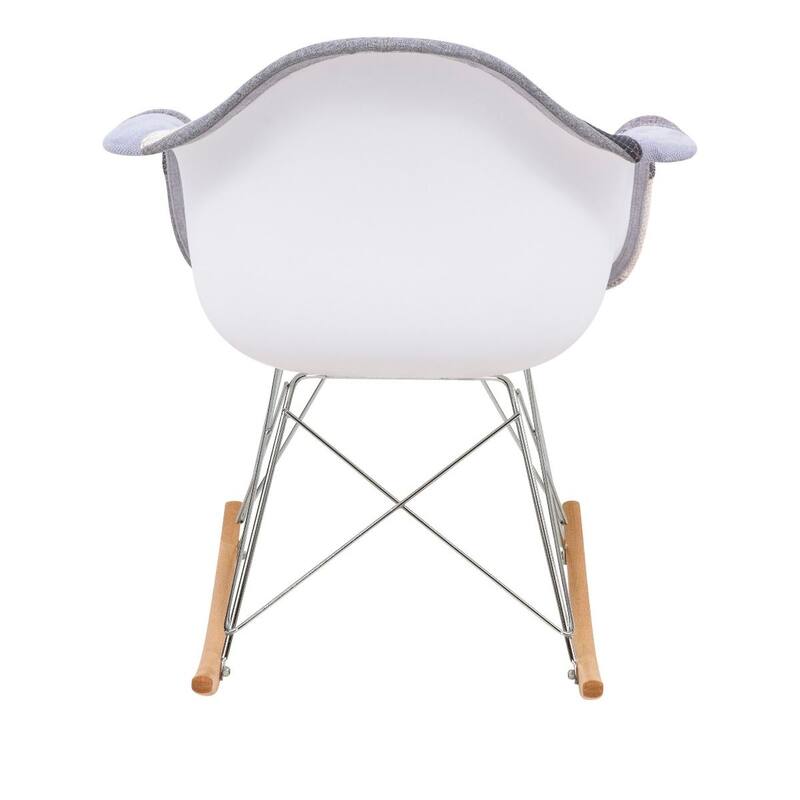 Wilson Twill Fabric Nursing Rocking Chair with Eiffel Base, Accent Armchair for Living Room & Bedroom