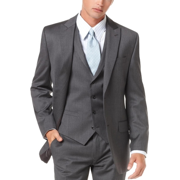 Shop Alfani Mens Slim Fit Sportcoat 38 Regular 38R Grey Wool Suit