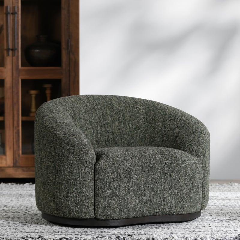 Classic Home Beverly Boucle Swivel Accent Chair - Green