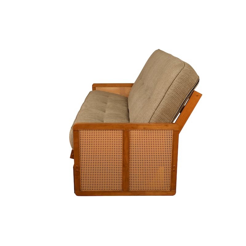 Somette Westport Full-size Futon in Honey includes Mattress