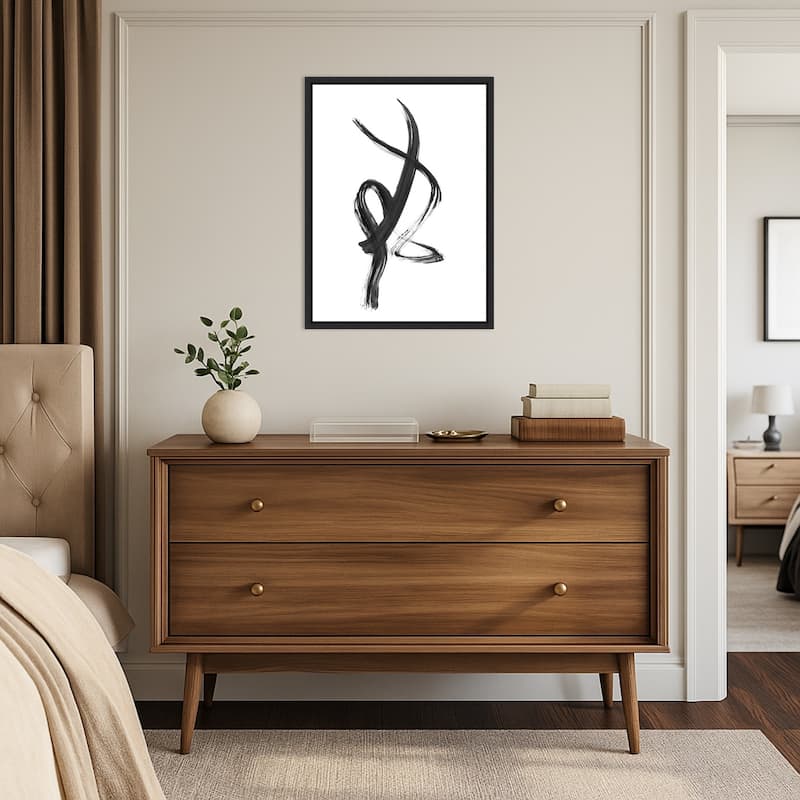 Brush Stroke No. 1 by Danushka Abeygoda (18 x 24 in.), Framed Canvas Wall Art Print