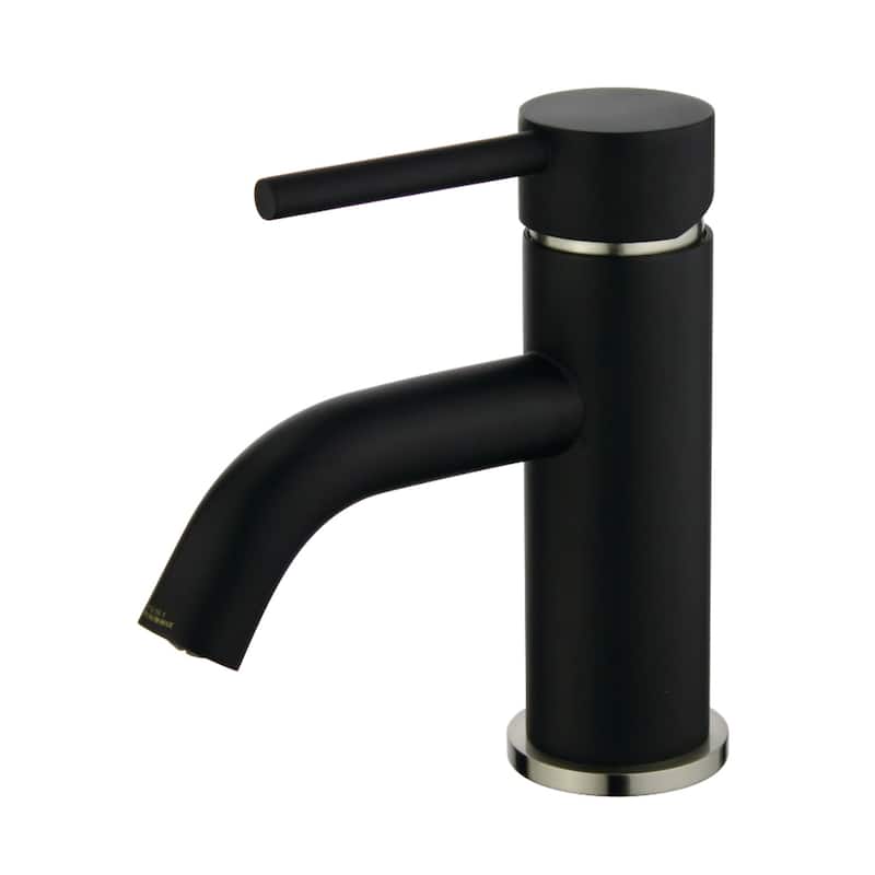 Concord Single-Handle 1-Hole Deck Mount Bathroom Faucet - Matte Black/Brushed Nickel
