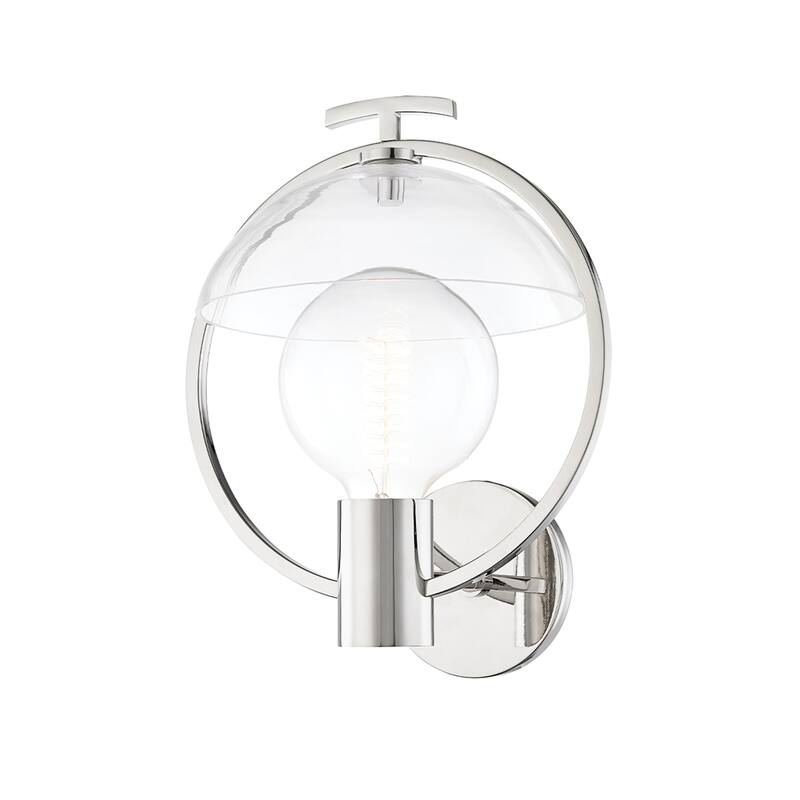 Carson Carrington Varjaren Clear Glass 1-light Wall Sconce