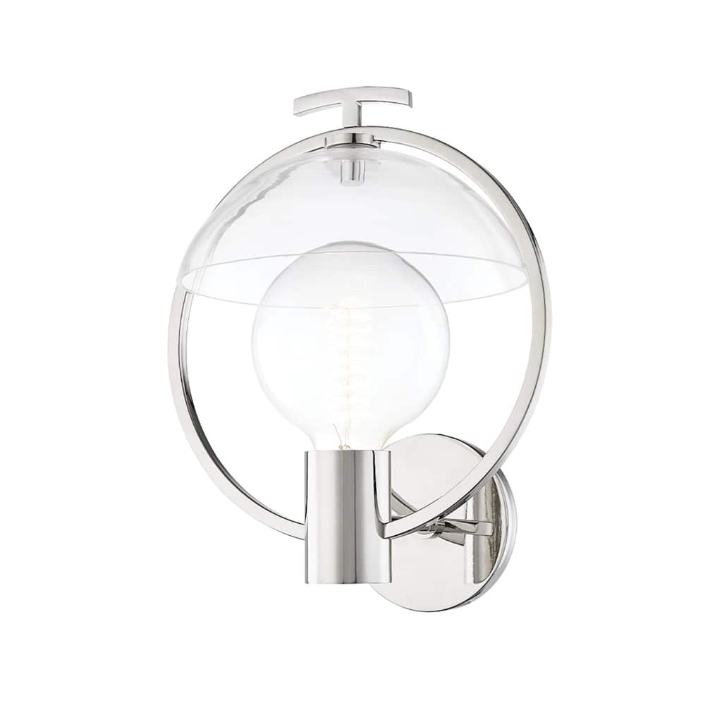 Carson Carrington Varjaren Clear Glass 1-light Wall Sconce