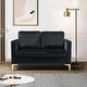 preview thumbnail 32 of 71, Clos 51'' Modern Upholstered Sofa with Golden Legs by HULALA HOME BLACK