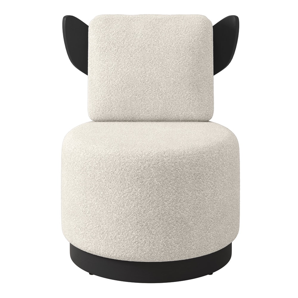 Corvus Dover Teddy Fabric Swivel Accent Chair 1pc