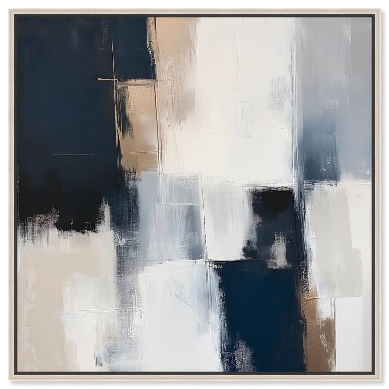 Blue Mood Depth II Canvas by Art Remedy - Silver - 12" x 12"