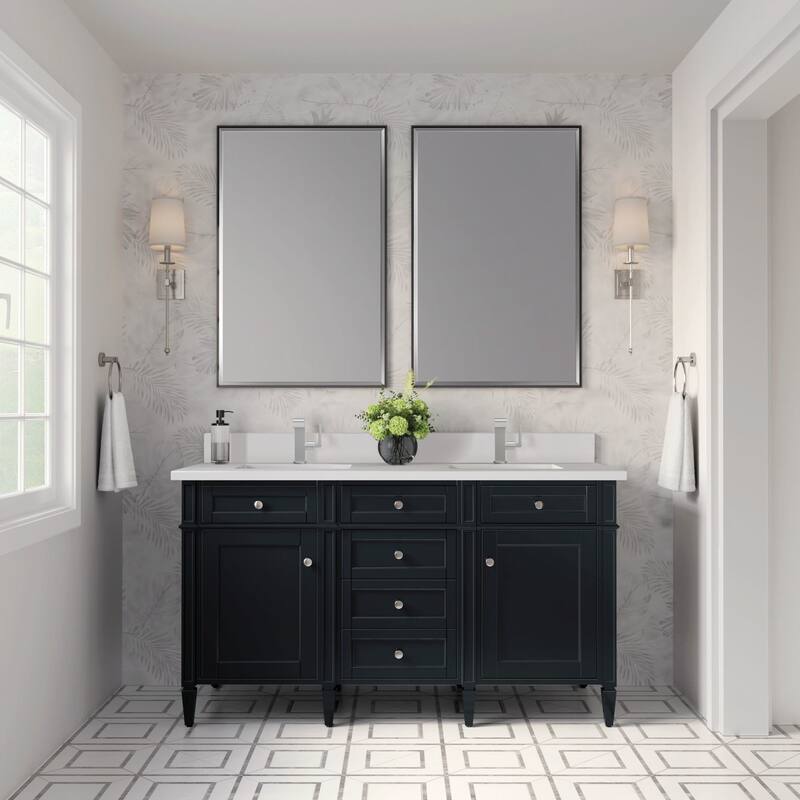James Martin Vanities 650-V60D-1WZ Brittany 60" Double Basin Poplar