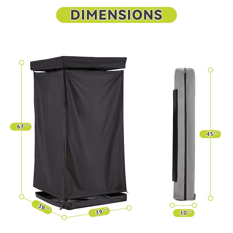 EROMMY Overland Camping Shower Tent with Roof