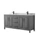Option Dark Gray / White Carrara Marble Top / Matte Black