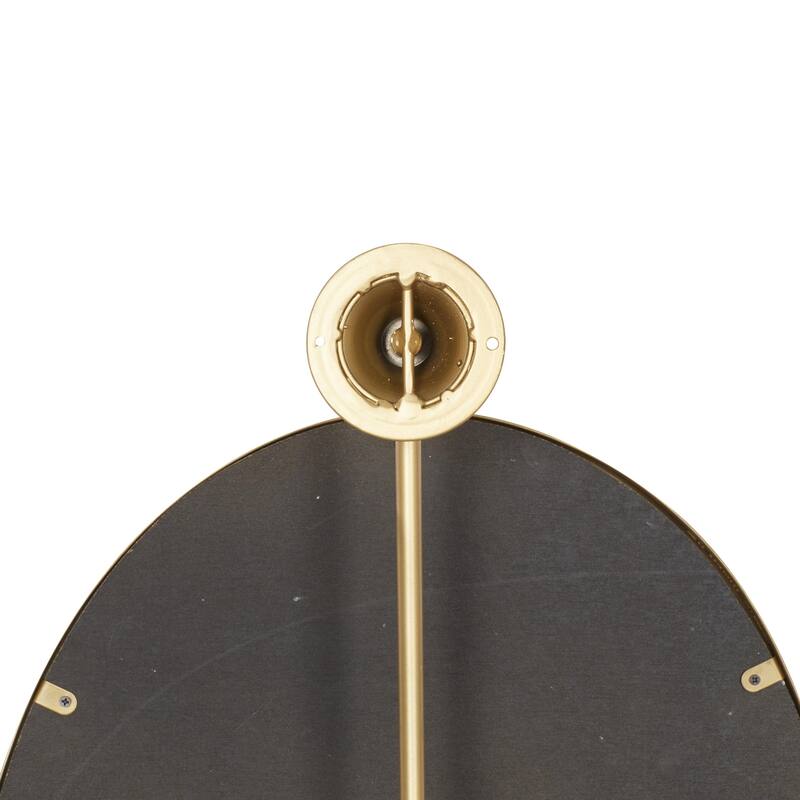 Metal Swivel Oval Wall Mirror - Gold or Black - Roche River Decor