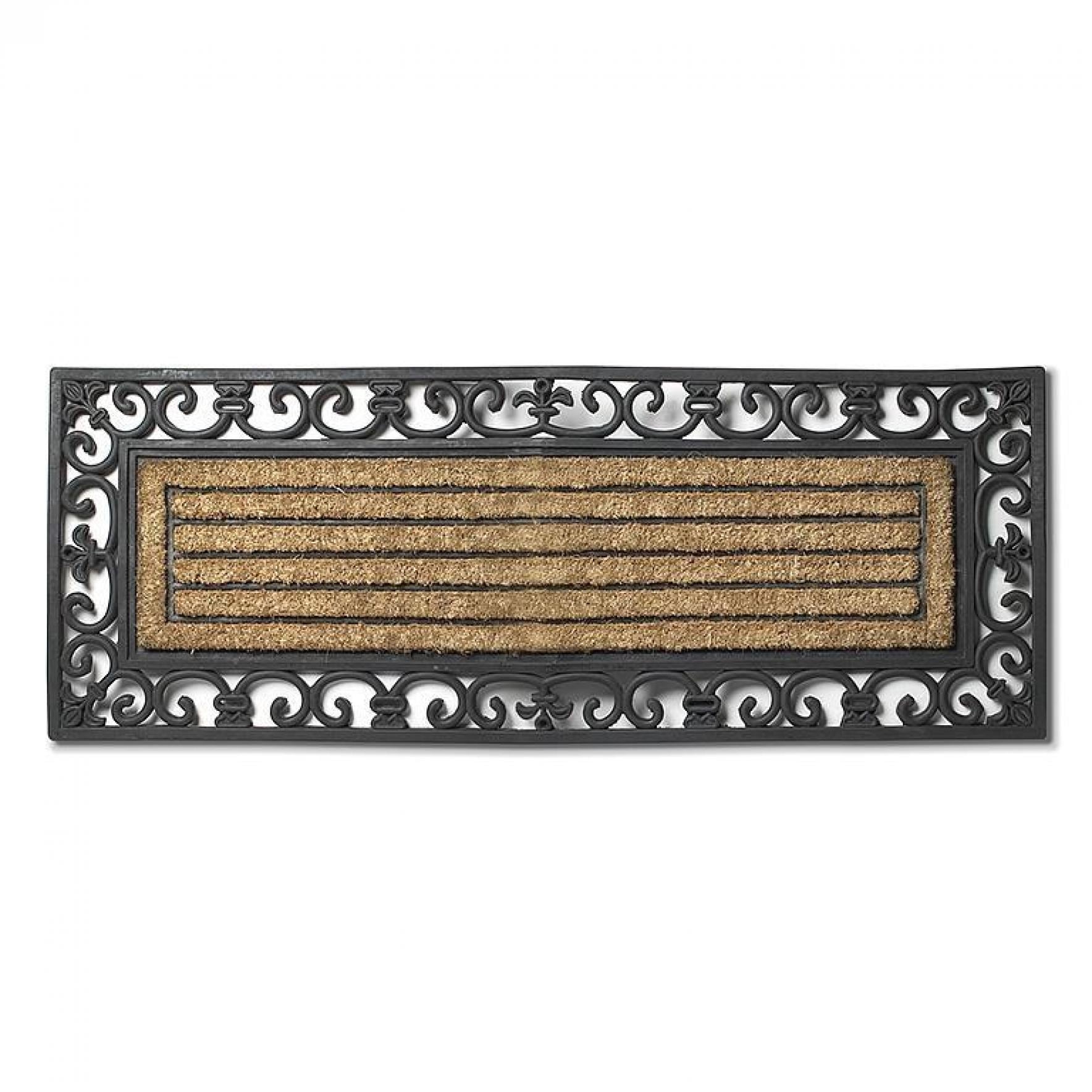 Black Grill With Border Doormat