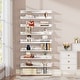 preview thumbnail 2 of 5, 8-Tier Acrylic Bookshelf, Modern Bookcase with Wood Shelves