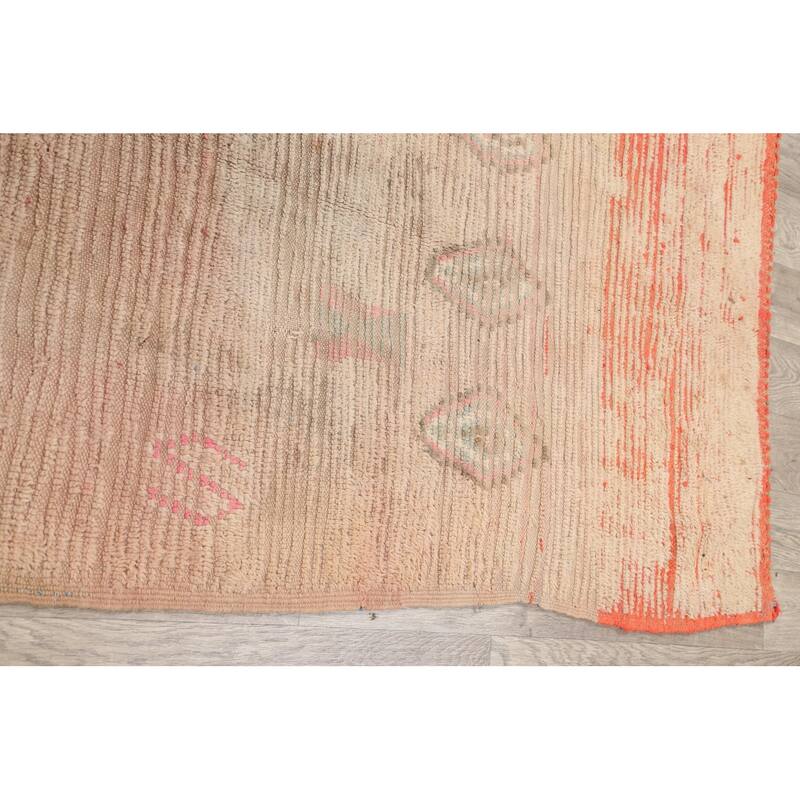 Clearance Antique Tribal Moroccan Oriental Runner Rug Wool Handmade - 3'5" x 9'4"