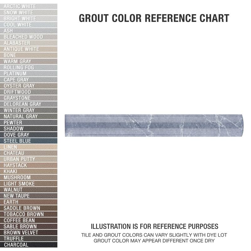 Merola Tile Aroas Cigarro Gris 1" x 7-7/8" Ceramic Wall Trim - (1 Tile)