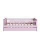 preview thumbnail 10 of 12, Wood Twin Size Platform Bed with Guardrail,Trundle and Open Fence Design for Home