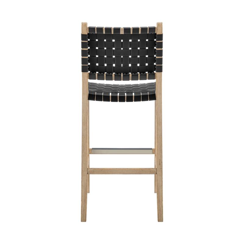 NPD Furniture Marco Faux Leather Counter Stool Drift Wood Frame