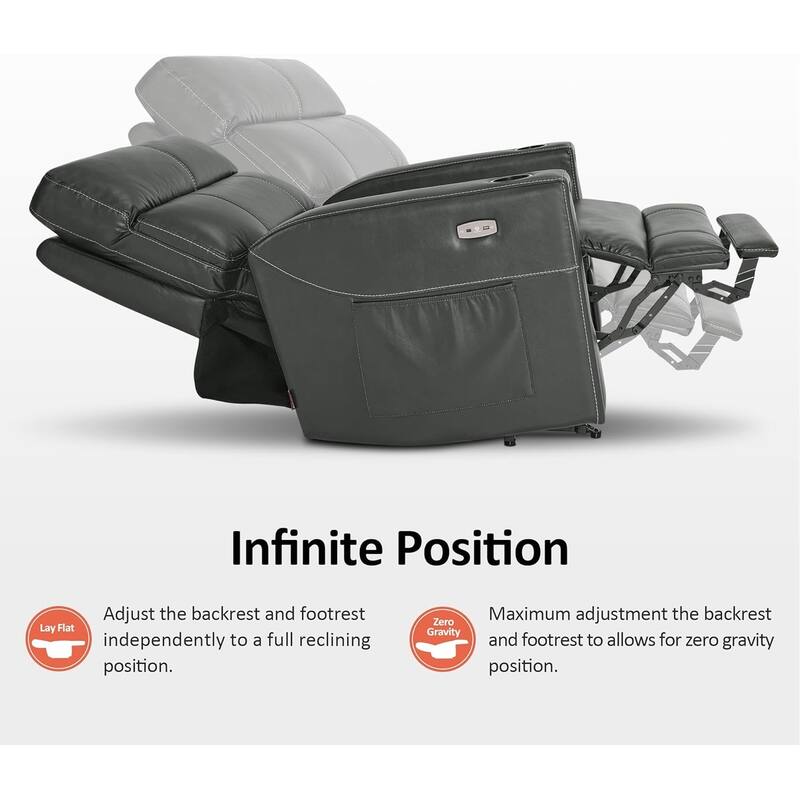 MCombo 380lbs Oversized Dual Motors Power Lift Recliner Chair, for Heights 5'7''-6'6" Big and Tall People, Faux Leather R7177