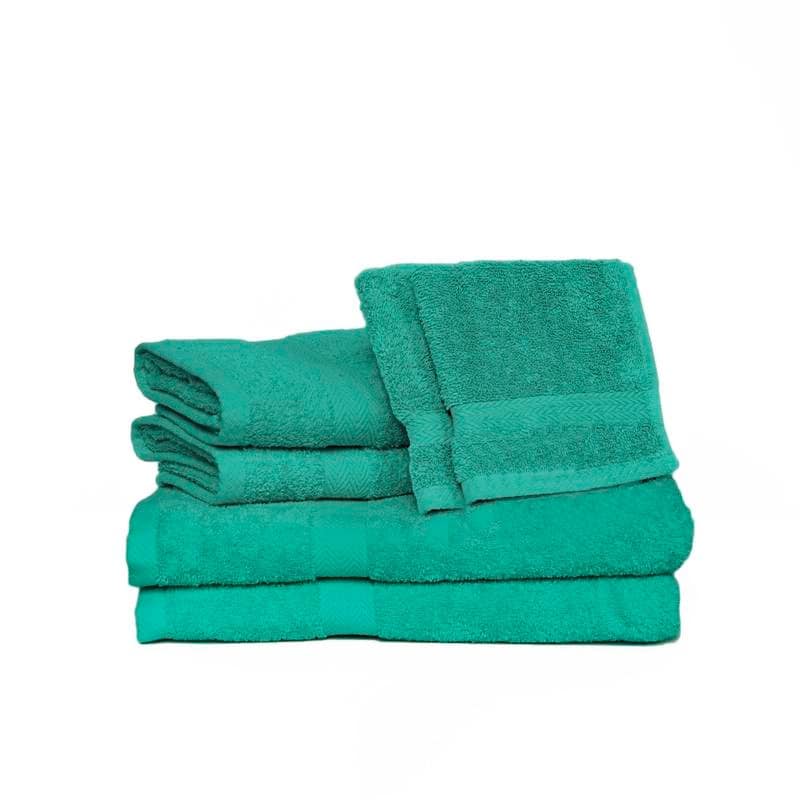 Deluxe 6-piece Cotton Terry Bath Towel Set - Bermuda