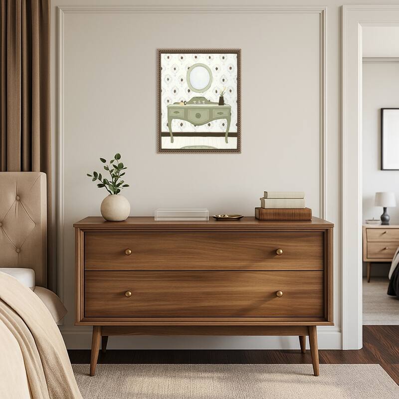 Parisian Bath No. 2 by June Erica Vess Framed Canvas Wall Art Print