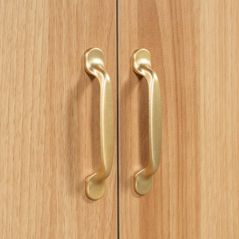 Roomfitters 36" Bathroom Vanity with Ceramic Sink, Solid Wood Frame, 2 Soft-Close Doors, 4 Drawers and Adjustable Shelf, Wood