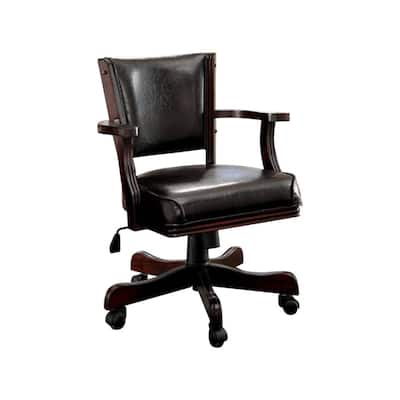 Rowan Contemporary Arm Chair, Dark Cherry Finish - 33.5 H x 24.75 W x 25.25 L Inches
