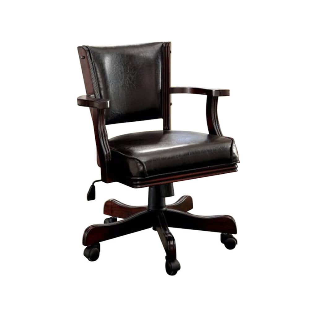 Rowan Contemporary Arm Chair, Dark Cherry Finish - 33.5 H x 24.75 W x 25.25 L Inches
