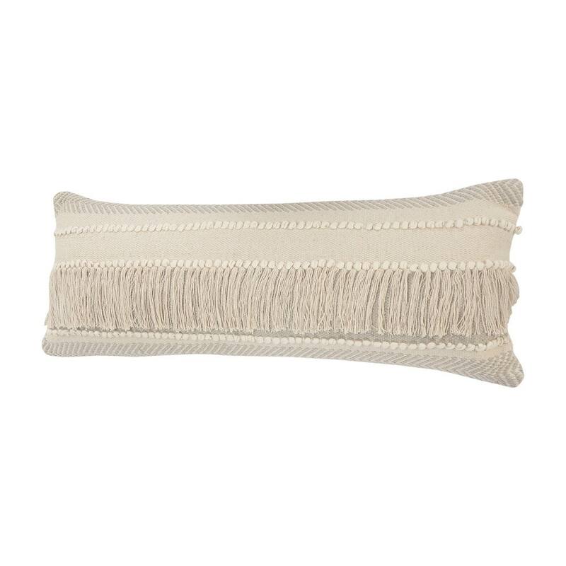Sevita Willow Fringed Cotton Throw Pillow