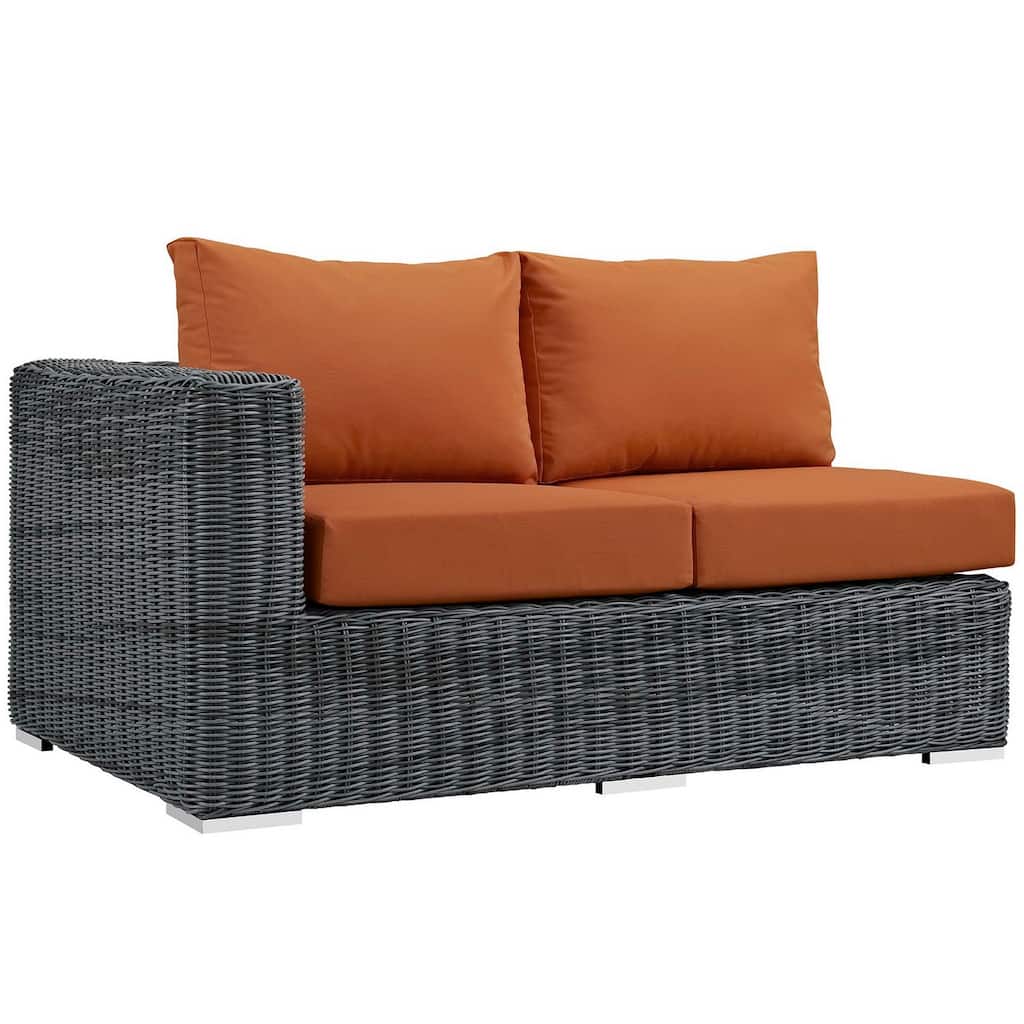 Summon Outdoor Patio Sunbrella® Left Arm Loveseat