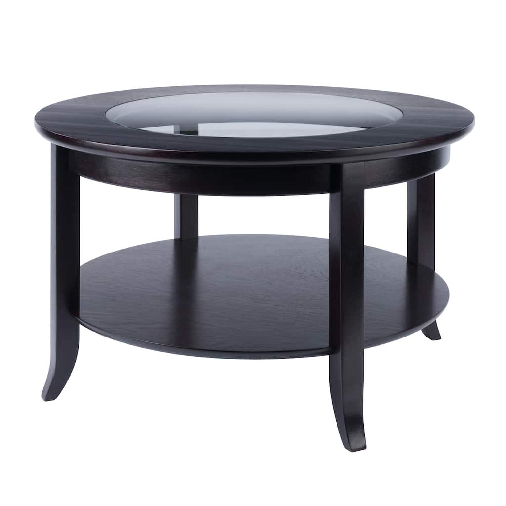 Genoa Coffee Table, Espresso - 30 x 30 x 18.03 inches