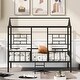 preview thumbnail 11 of 27, Metal House Bed Frame Twin Size With Slatted Support No Box Spring Needed