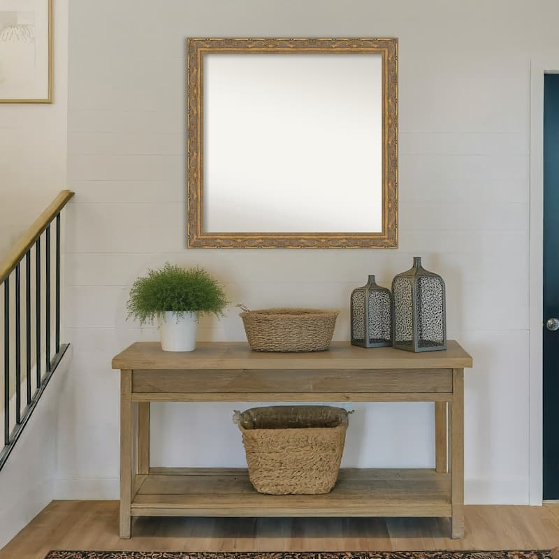 Filigree Non-Beveled Framed Wall Mirror