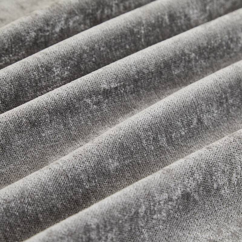 Sectional Sofa with Ottoman, Chenille Fabric Sofa with 4-Position Adjustable Backrest & 3 Pillows, Comfy Upholstered 3 Seat Sofa