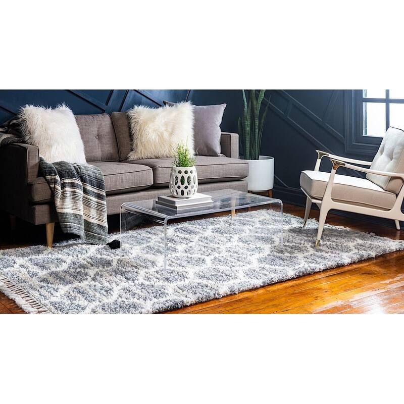 Shag Brico Collection Area Rug - 2'2"x3' - Gray