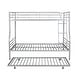 preview thumbnail 26 of 46, 2 In 1 Full XL Over Queen Metal Bunk Bed With Trundle,Save Space