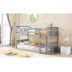 preview thumbnail 12 of 22, Twin Over Twin Bunk Bed with Ladder - Solid Wood & Durable