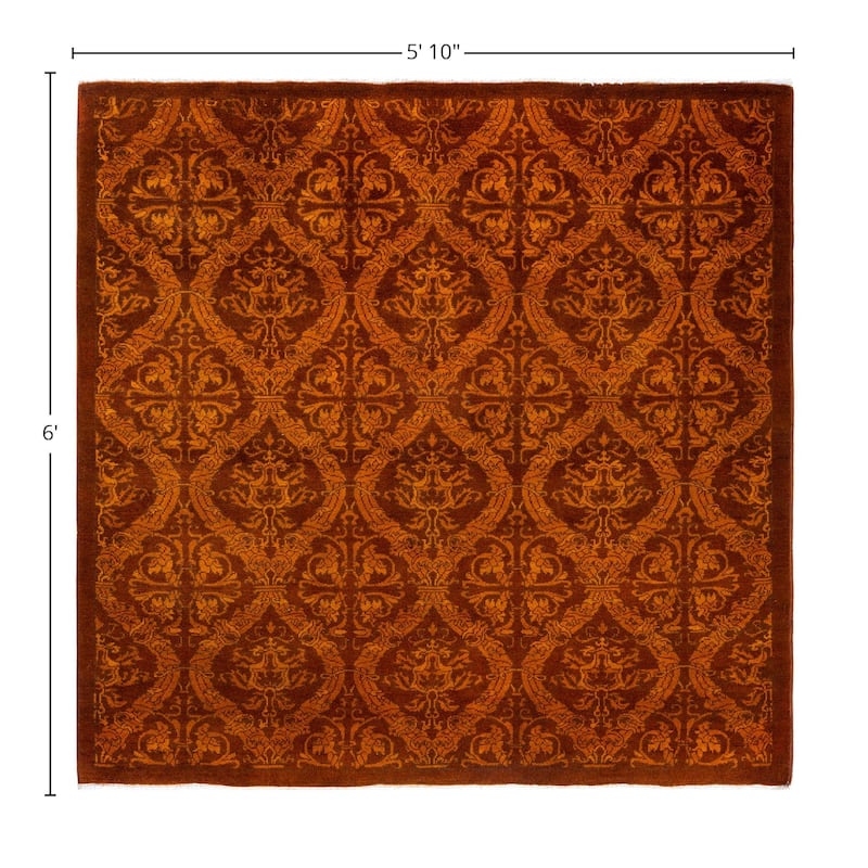 Vibrance One-of-a-Kind Handmade Area Rug - Gold, 5' 10" x 6' 0" - 5' 10" x 6' 0"
