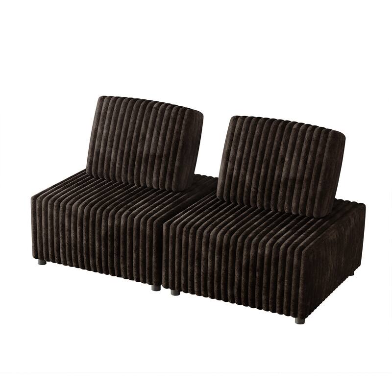 CraftPorch Luxurious Velvet Upholstered 2 Pieces Chair - Brown - 2 Piece