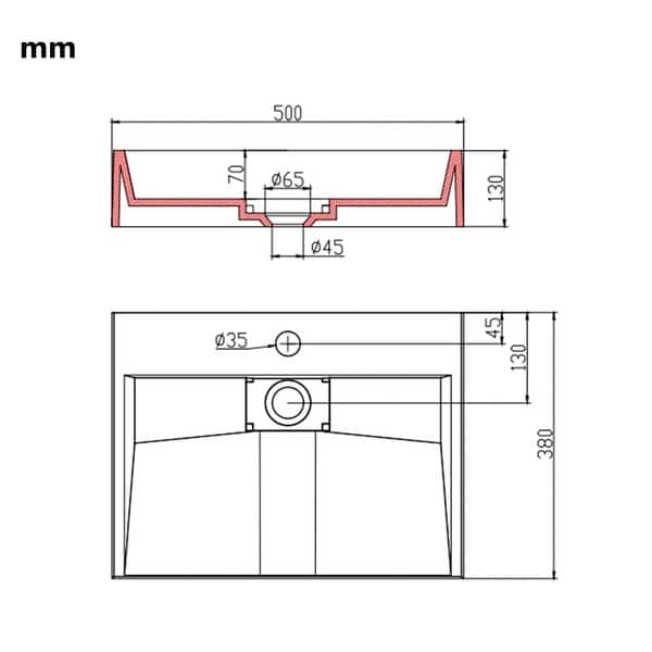 dimension image slide 1 of 8, vidaXL Wash Basin Mineral Cast/Marble Cast White Washroom Sink Multi Sizes